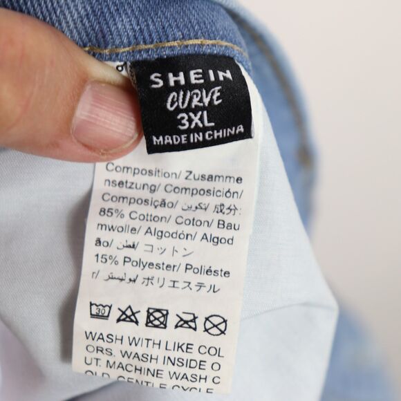 Shein Curve Distressed Wide Leg Jeans size 3XL - Picture 4 of 4